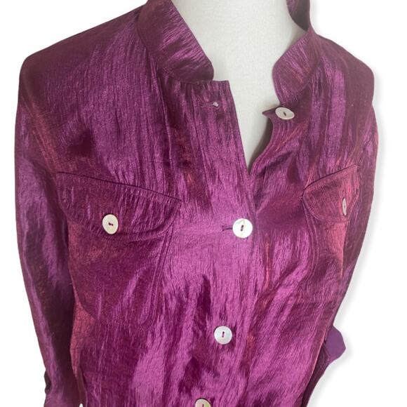 Vintage Purple Iridescent Lightweight Shirt / Shacket Size XL - Picture 5 of 9